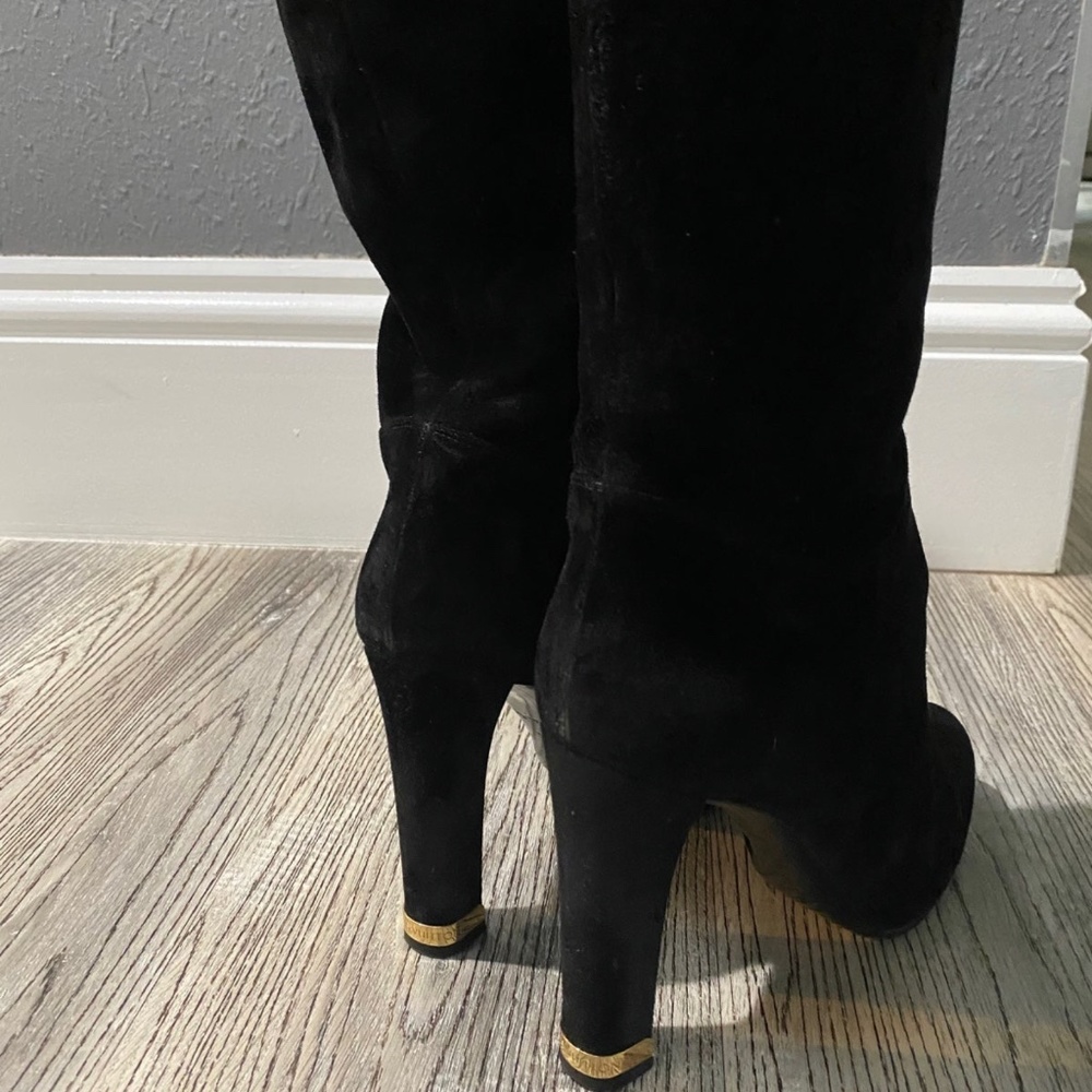Louis Vuitton suede boots